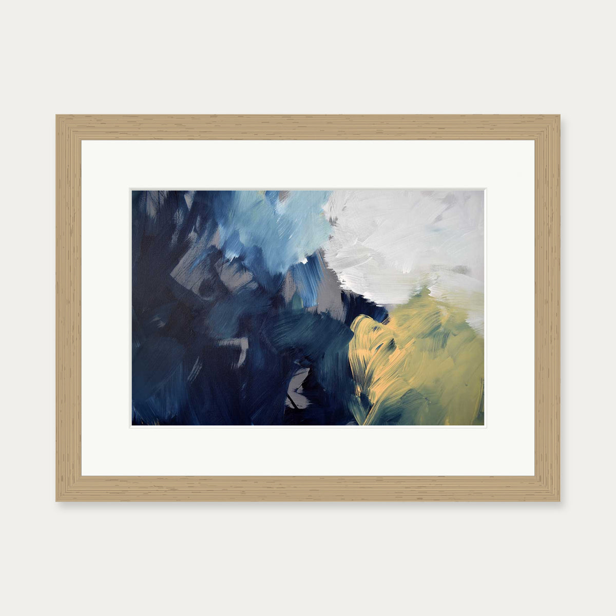 Abstract 461 Art Print — 30 x 40 cm — Oak Frame