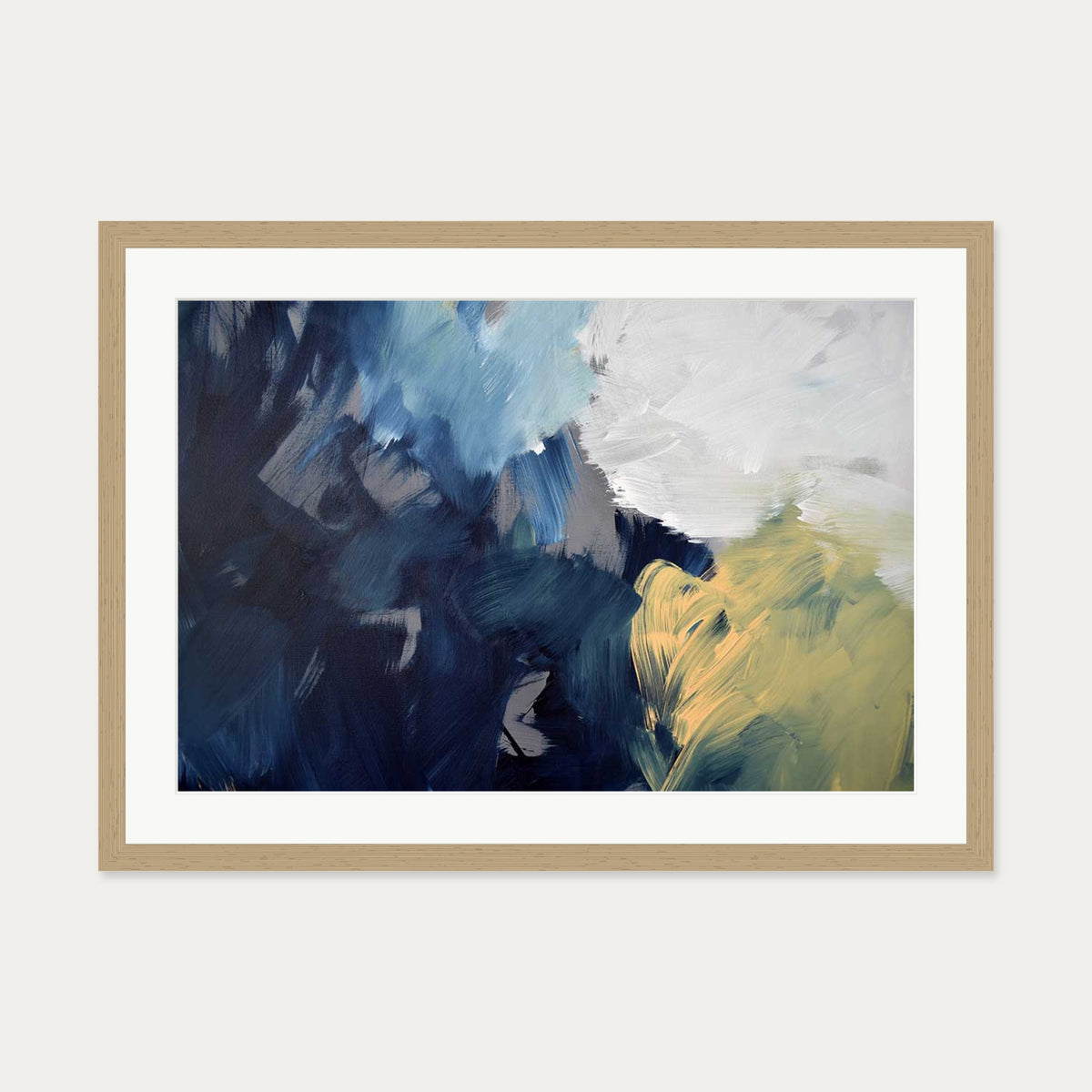 Abstract 461 Art Print — 50 x 70 cm — Oak Frame
