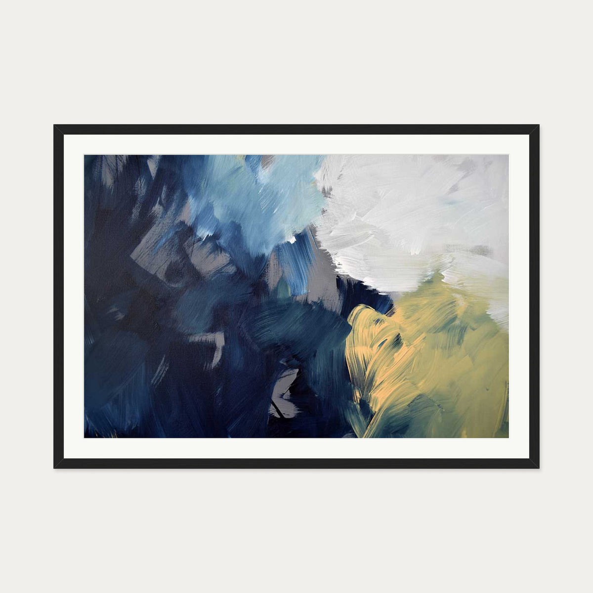 Abstract 461 Art Print — 70 x 100 cm — Black Frame