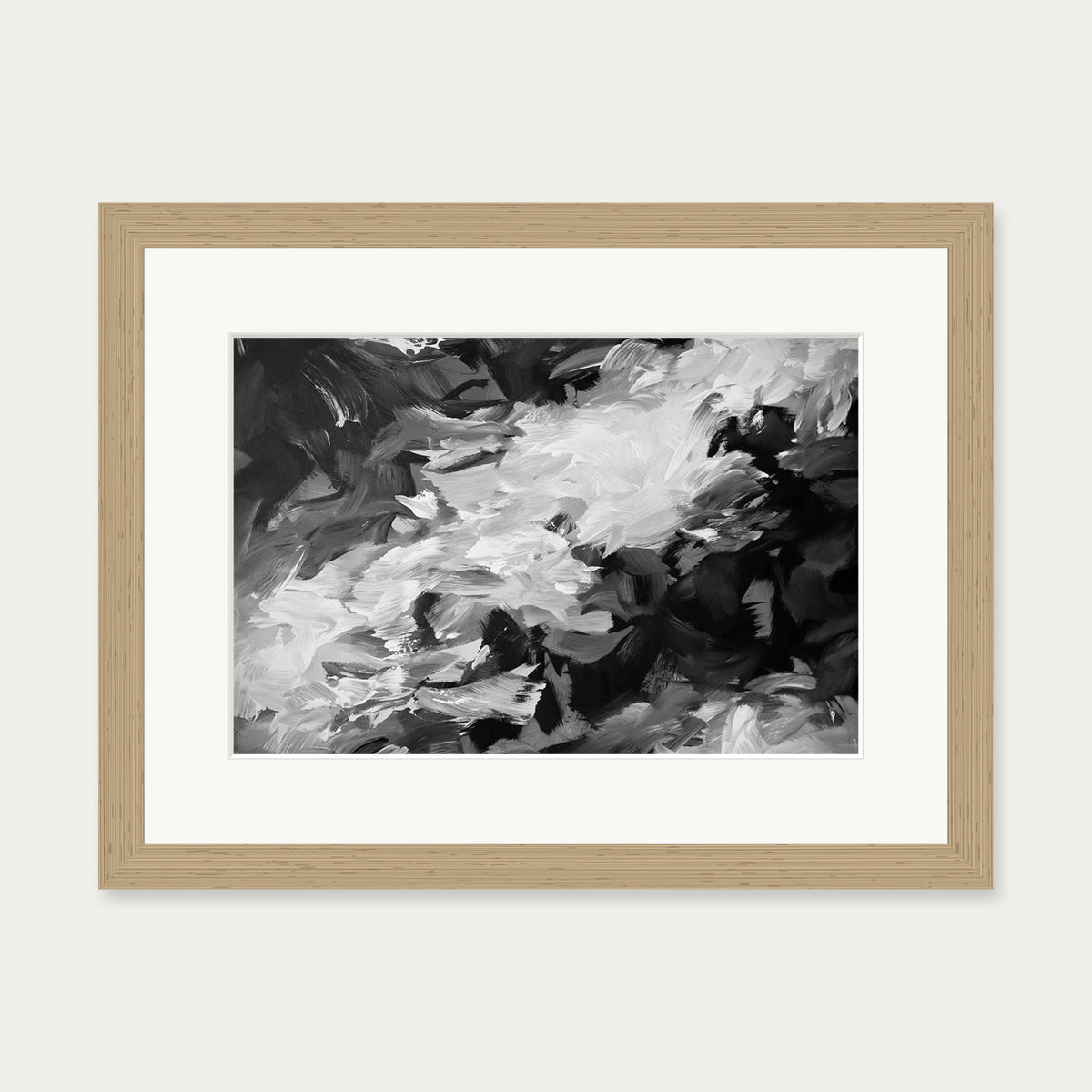 Abstract 463 Art Print — 30 x 40 cm — Oak Frame