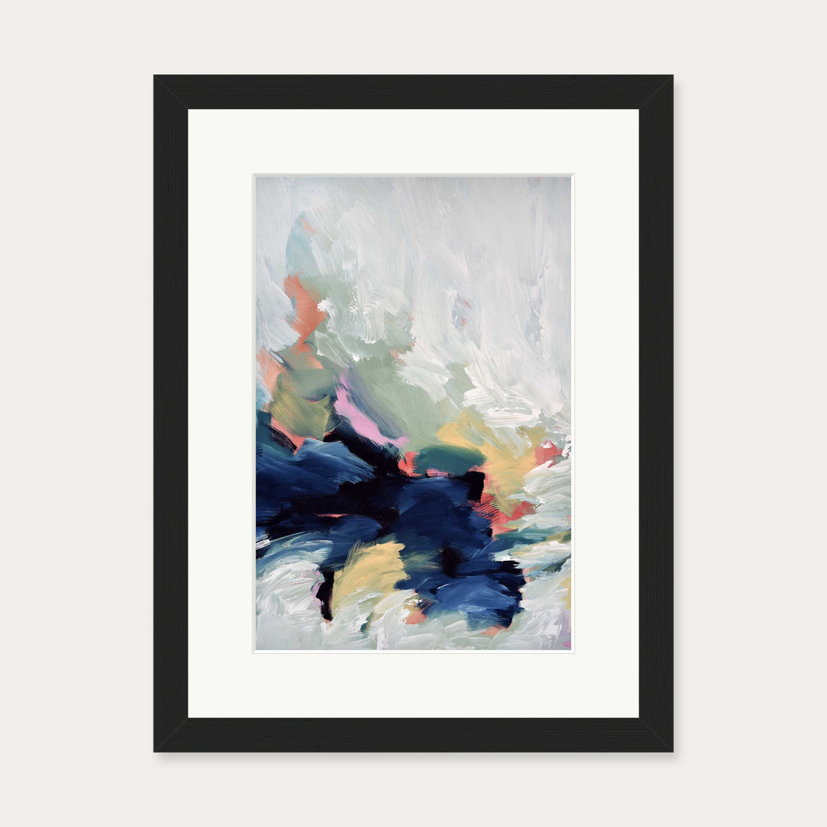 Abstract 466 Art Print — 30 x 40 cm — Black Frame