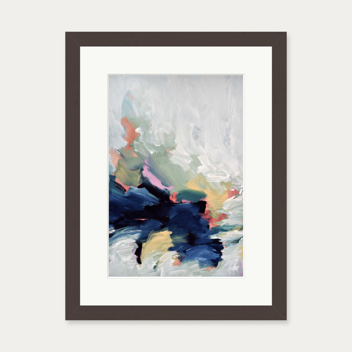 Abstract 466 Art Print — 30 x 40 cm — Brown Frame