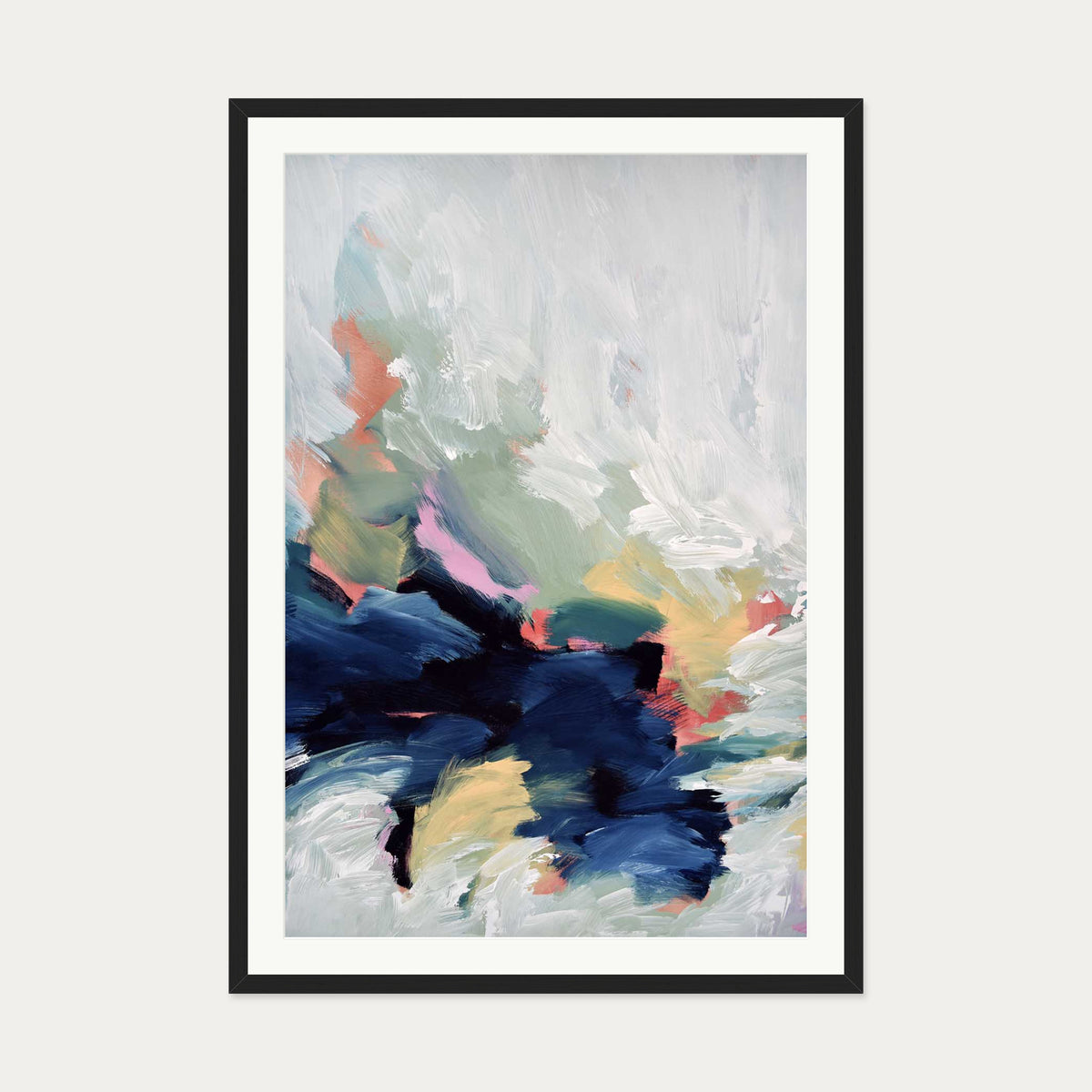 Abstract 466 Art Print — 70 x 100 cm — Black Frame