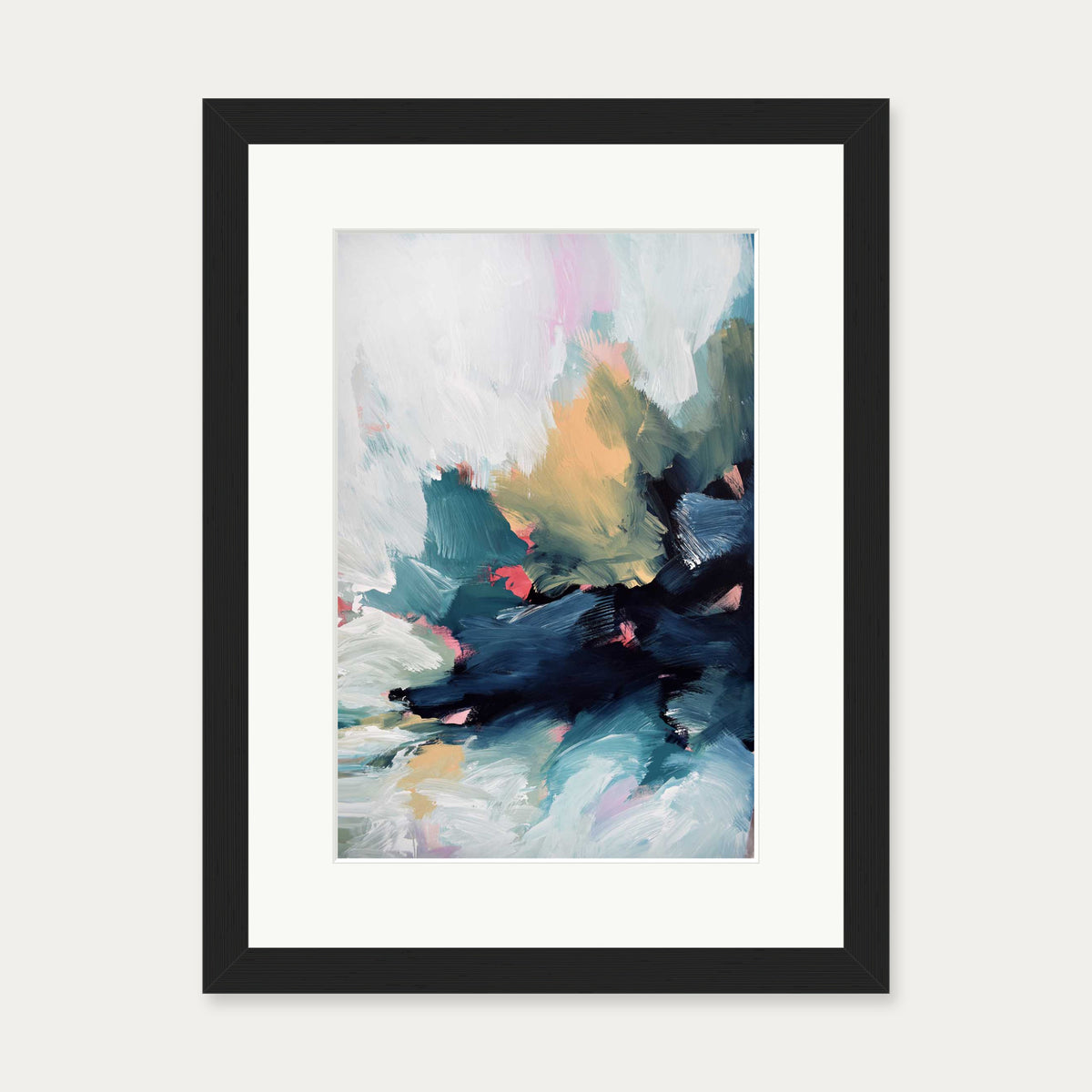 Abstract 467 Art Print — 30 x 40 cm — Black Frame