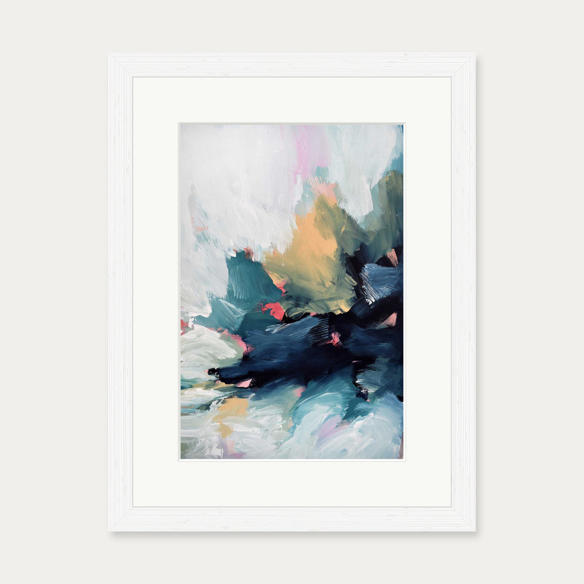 Abstract 467 Art Print — 30 x 40 cm — White Frame