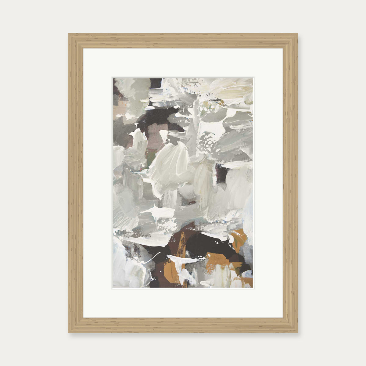 Abstract 471 Art Print — 30 x 40 cm — Oak Frame