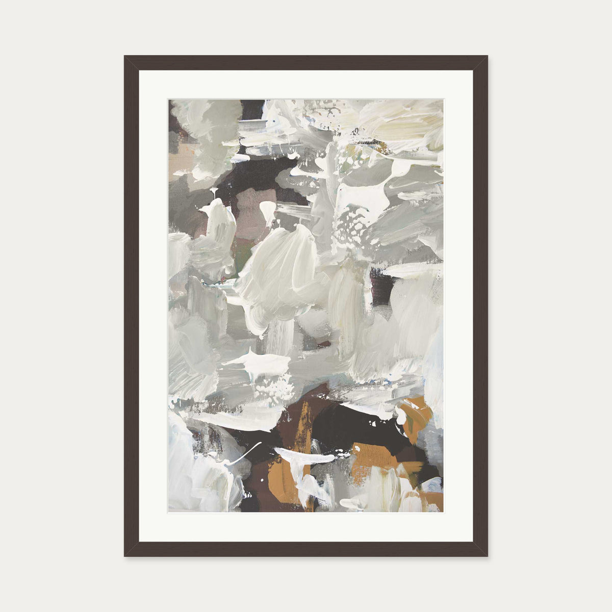 Abstract 471 Art Print — 50 x 70 cm — Brown Frame