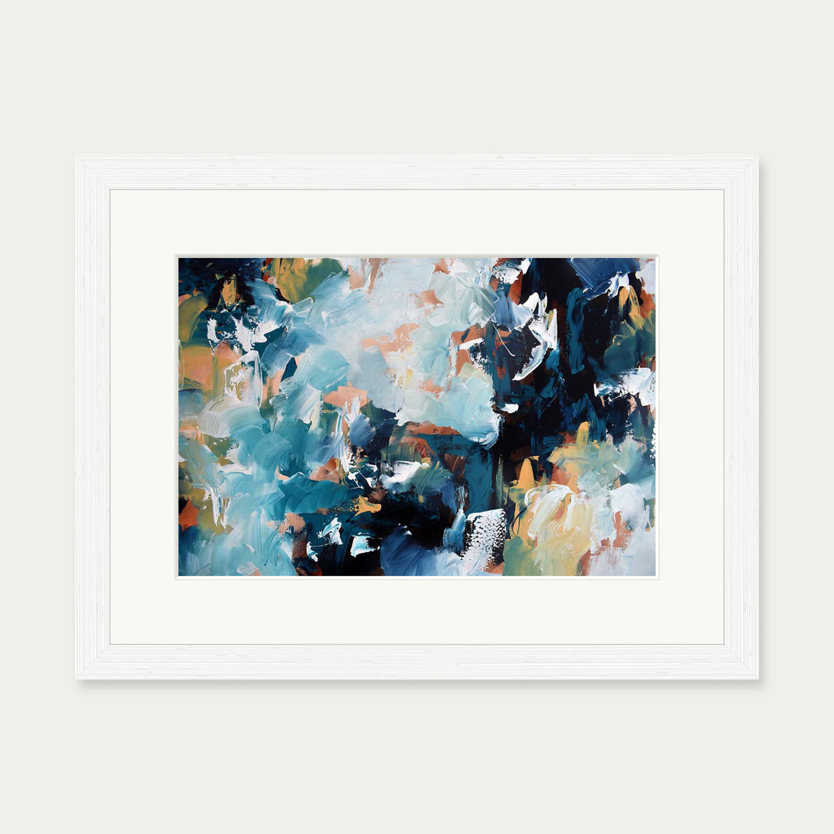 Abstract 472 Art Print — 30 x 40 cm — White Frame