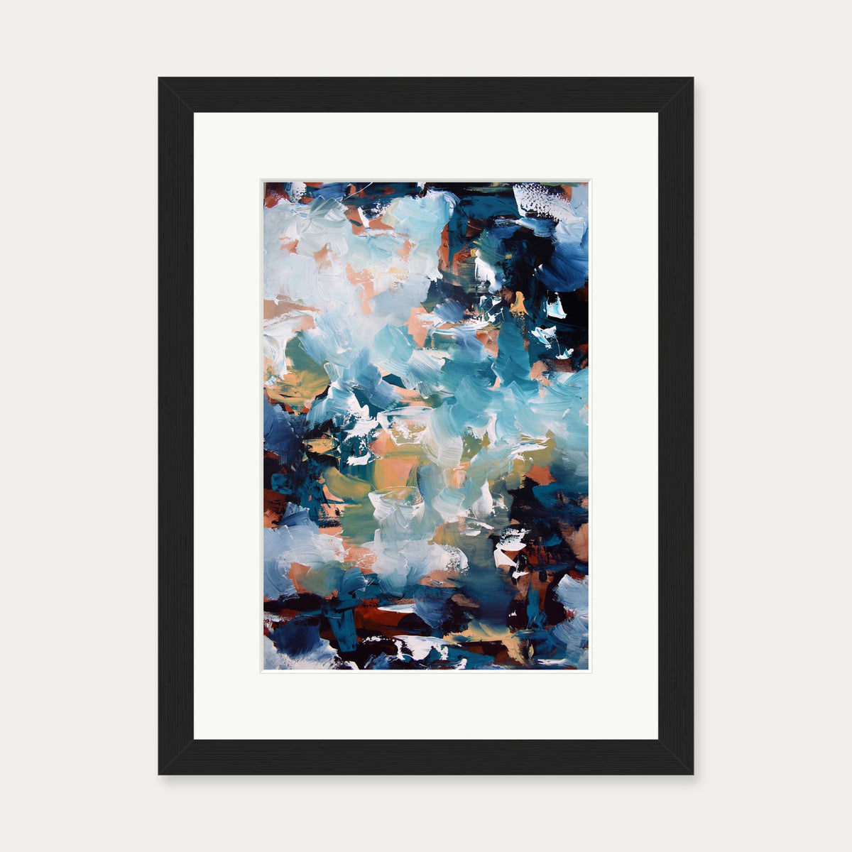 Abstract 473 Art Print — 30 x 40 cm — Black Frame