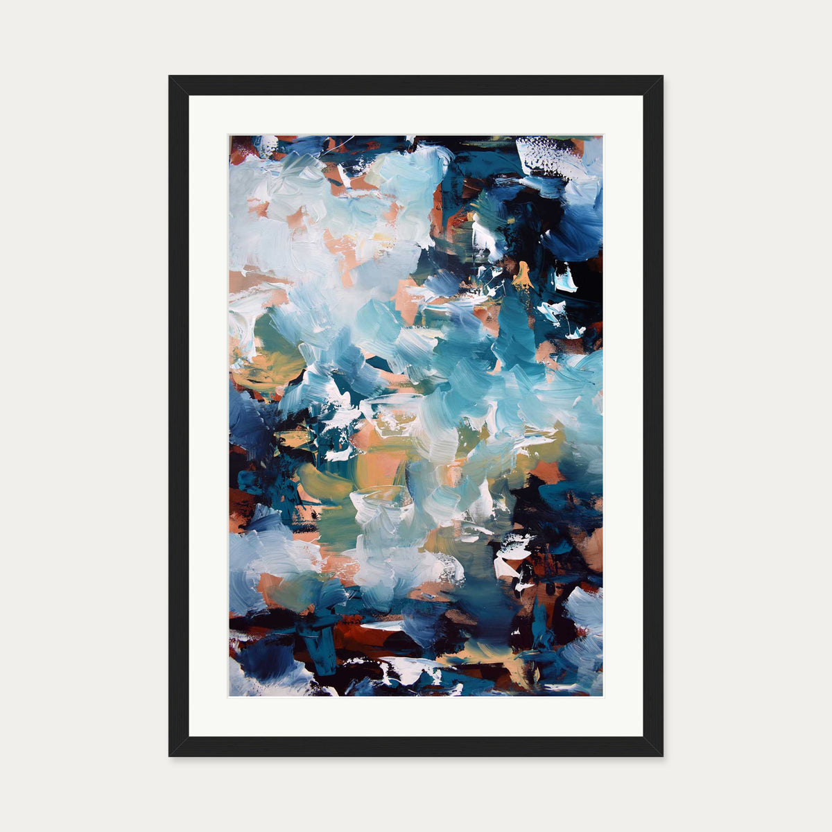 Abstract 473 Art Print — 50 x 70 cm — Black Frame