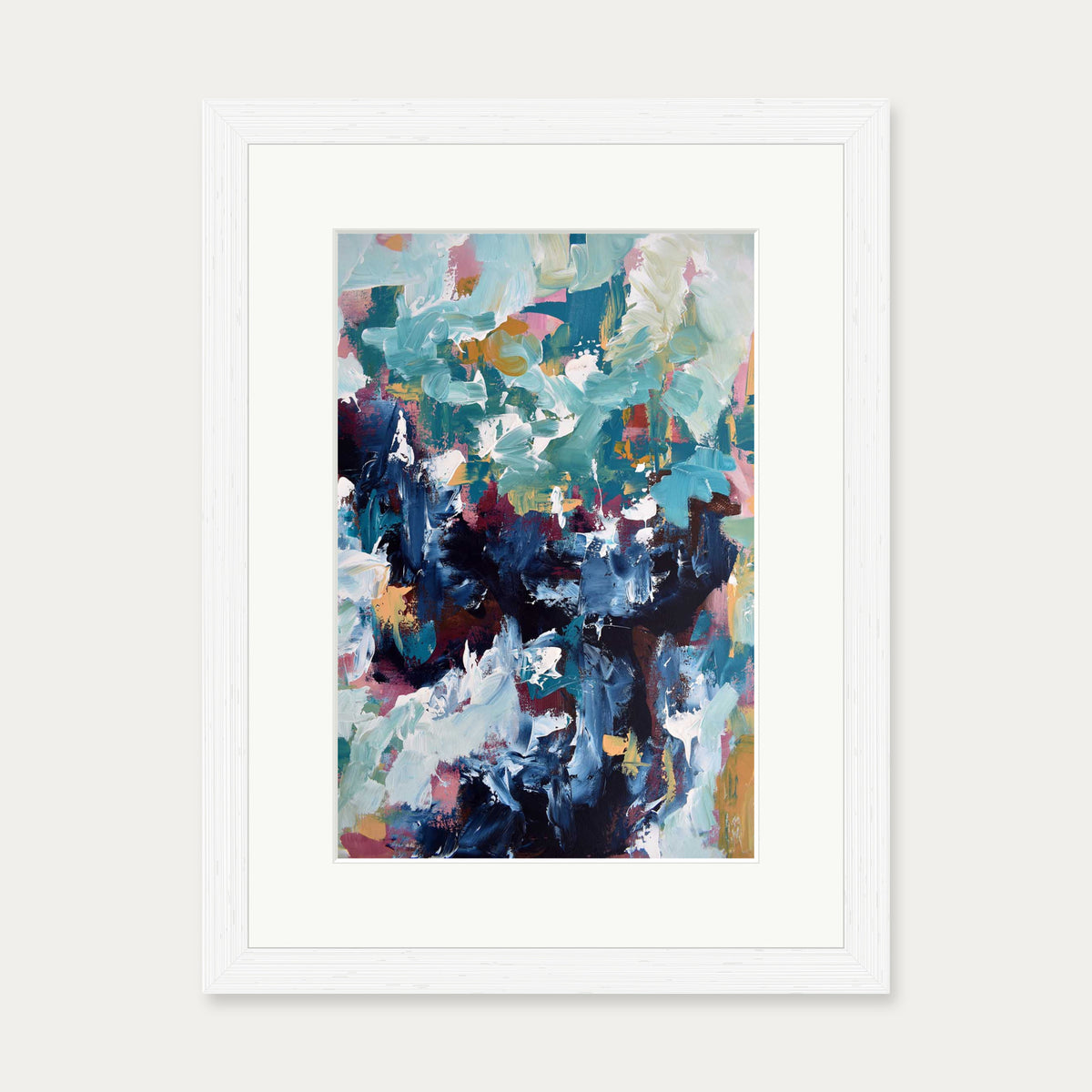 Abstract 474 Art Print — 30 x 40 cm — White Frame