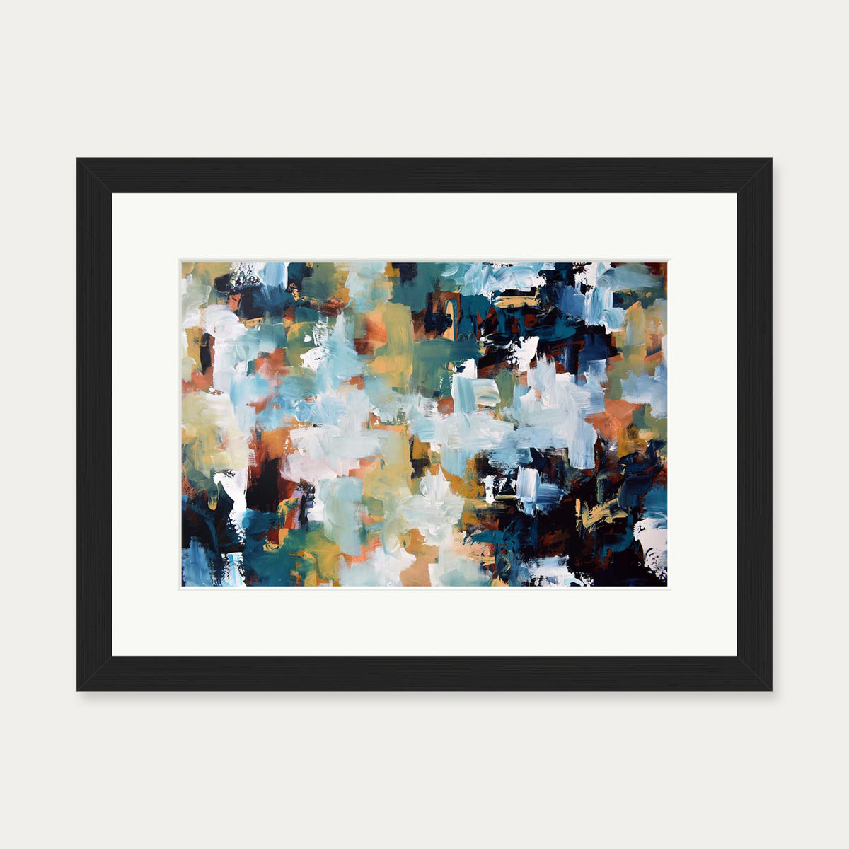 Abstract 475 Art Print — 30 x 40 cm — Black Frame
