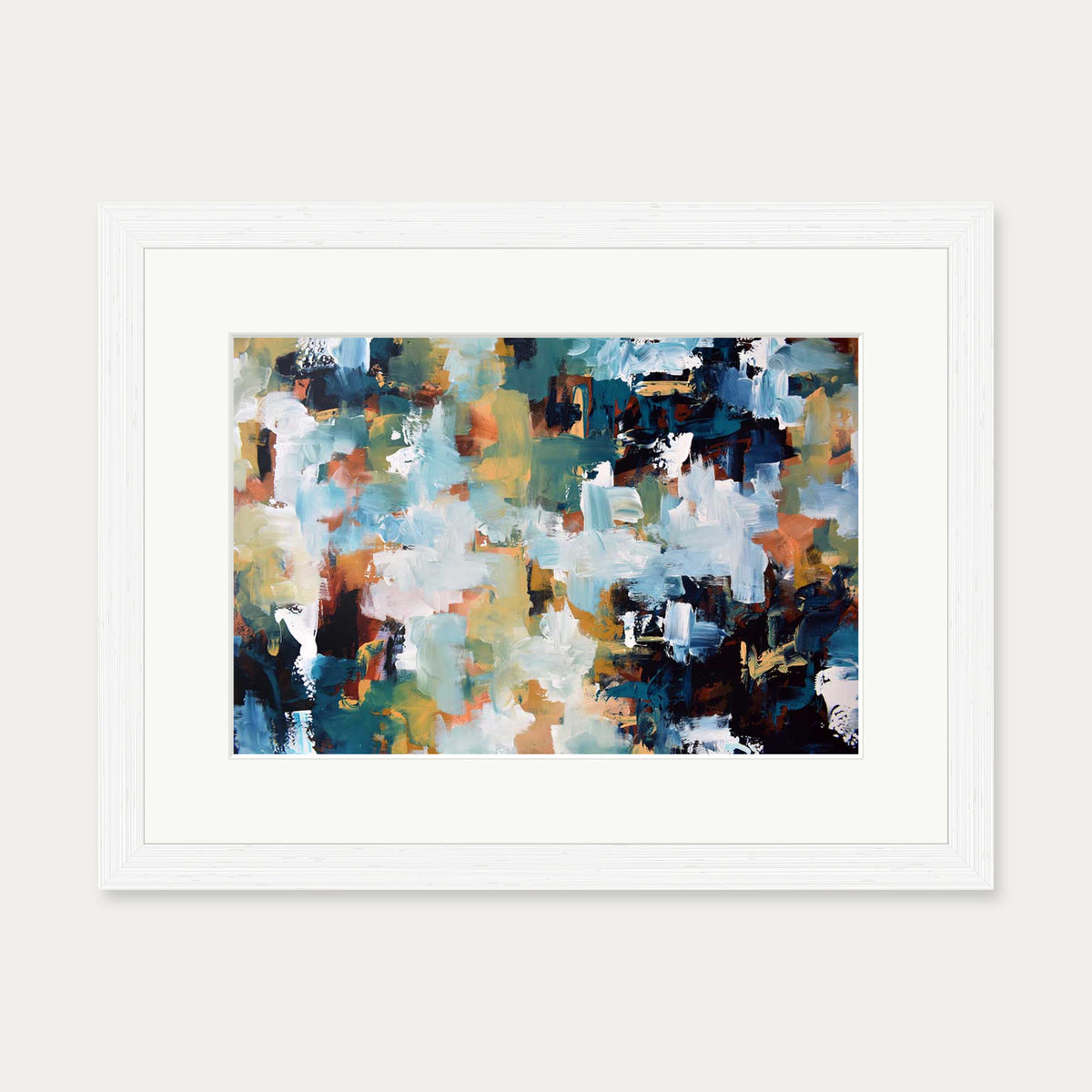 Abstract 475 Art Print — 30 x 40 cm — White Frame