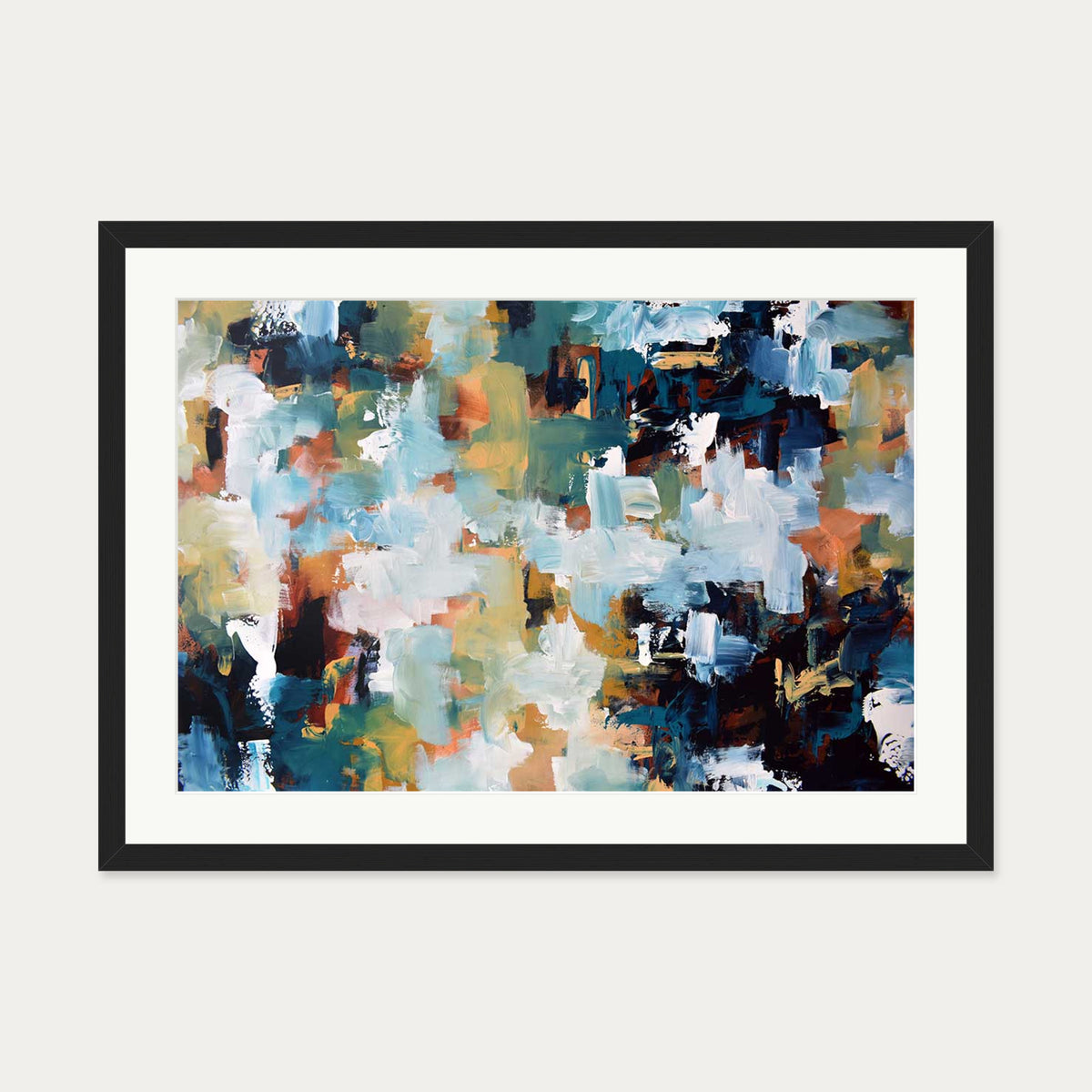 Abstract 475 Art Print — 50 x 70 cm — Black Frame
