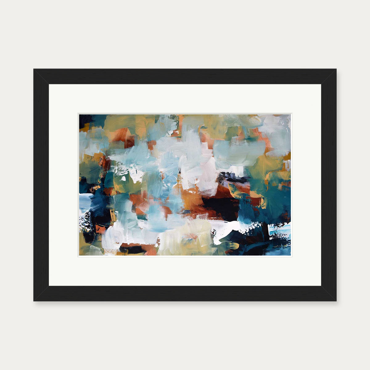 Abstract 476 Art Print — 30 x 40 cm — Black Frame