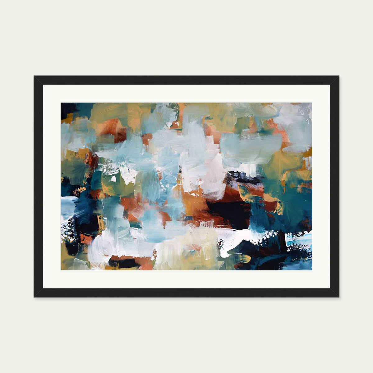 Abstract 476 Art Print — 50 x 70 cm — Black Frame