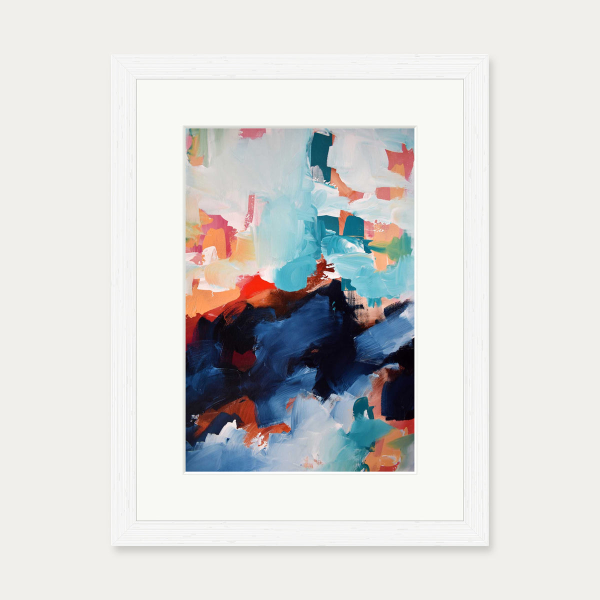 Abstract 478 Art Print — 30 x 40 cm — White Frame