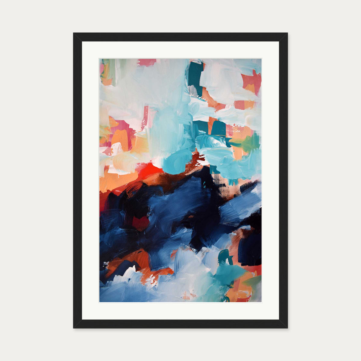 Abstract 478 Art Print — 50 x 70 cm — Black Frame