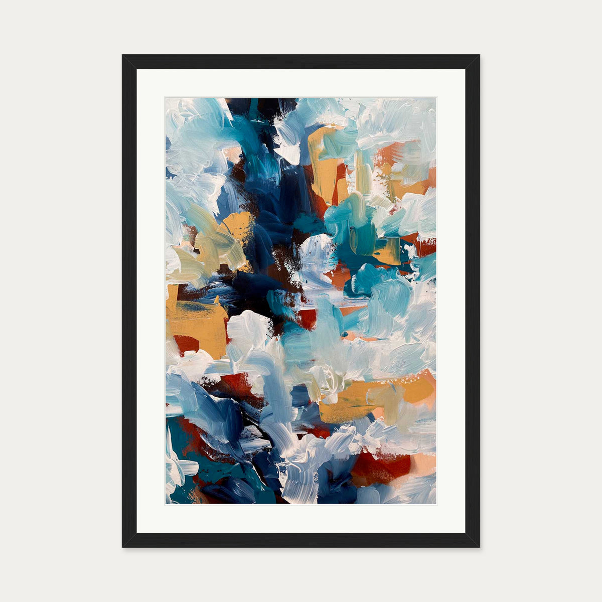 Abstract 480 Art Print — 50 x 70 cm — Black Frame