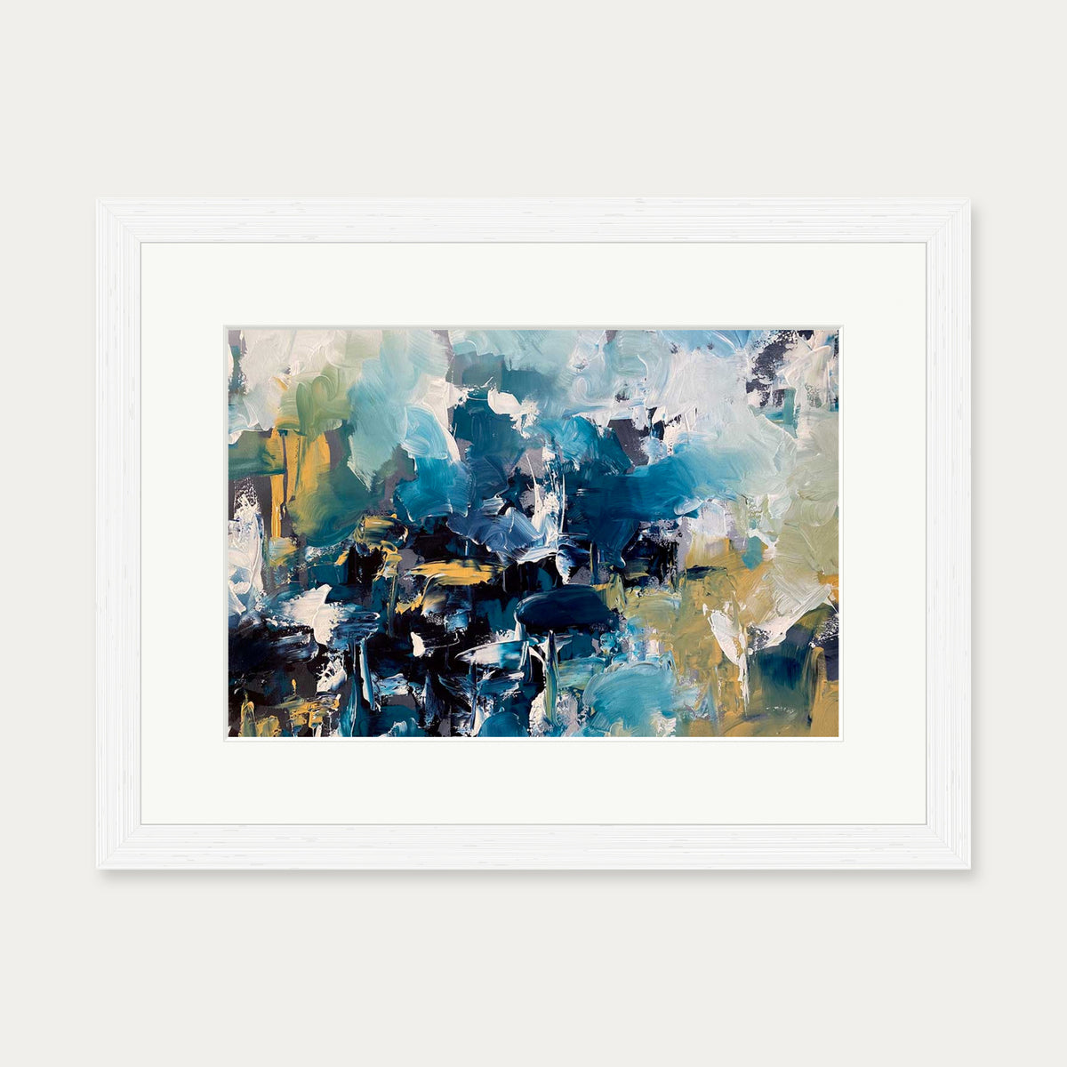 Abstract 481 Art Print — 30 x 40 cm — White Frame