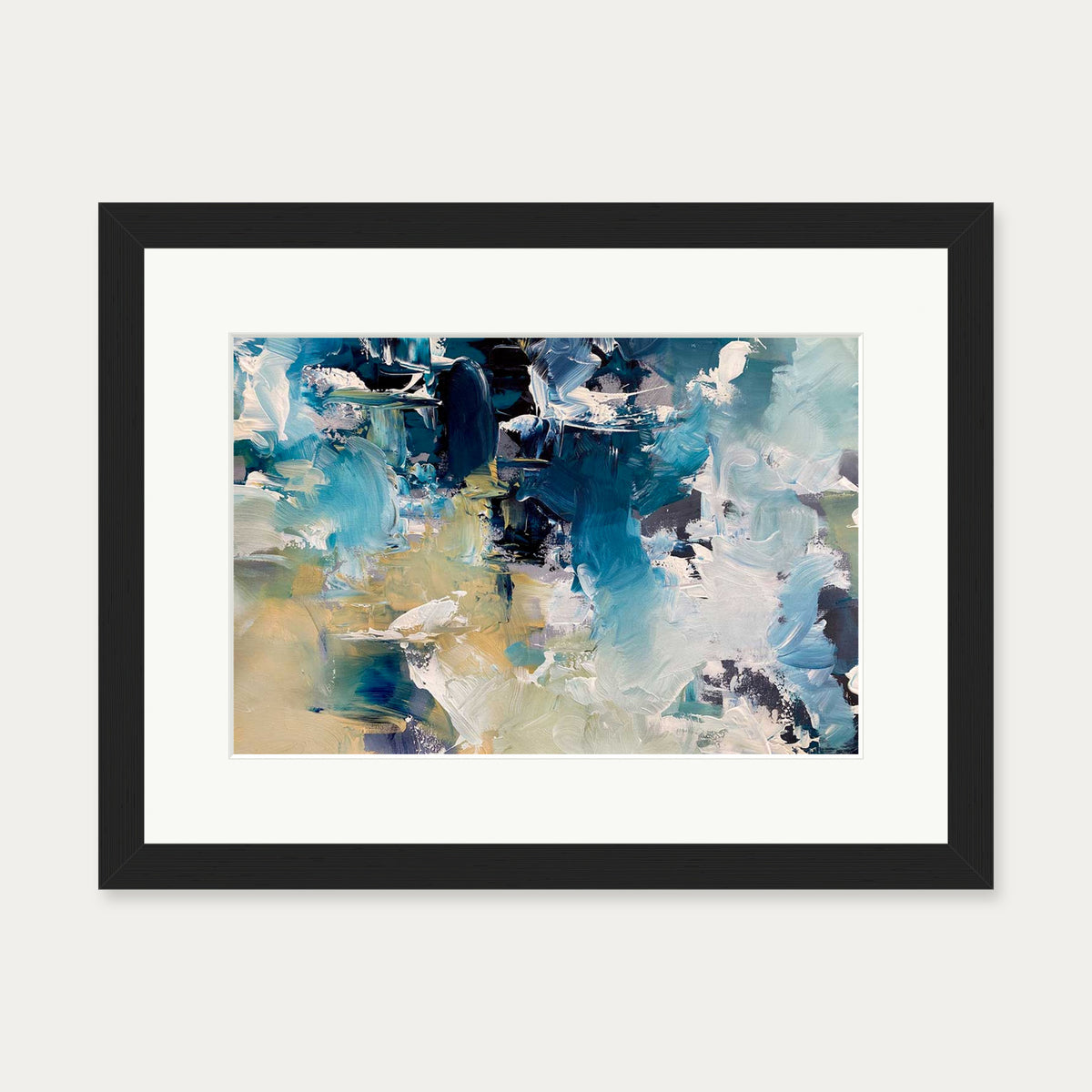 Abstract 482 Art Print — 30 x 40 cm — Black Frame