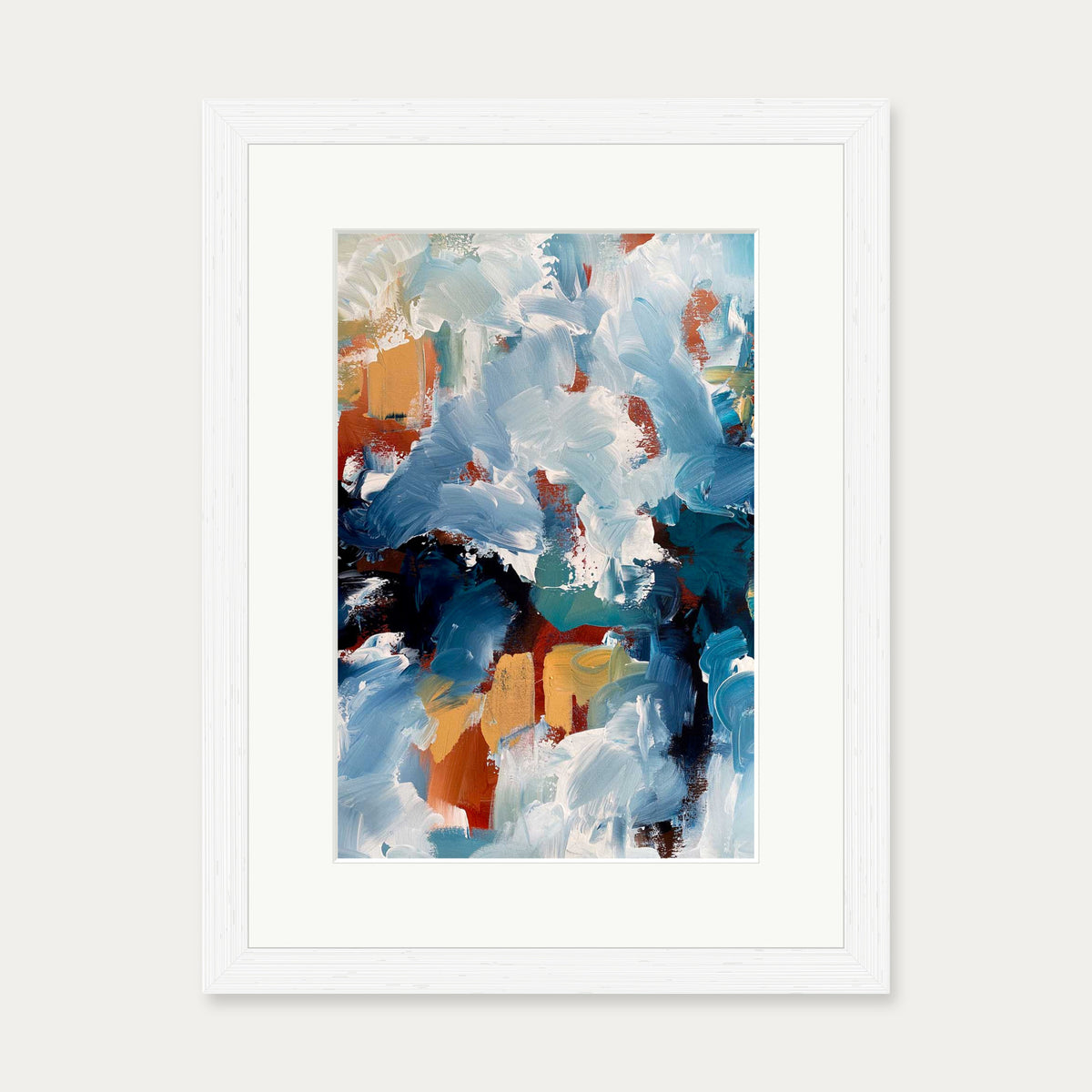 Abstract 484 Art Print — 30 x 40 cm — White Frame