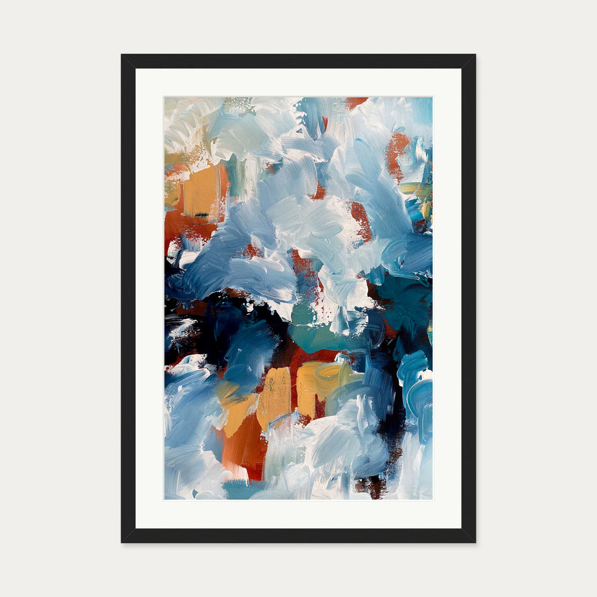 Abstract 484 Art Print — 50 x 70 cm — Black Frame