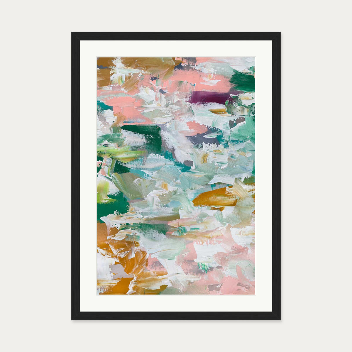 Abstract 485 Art Print — 50 x 70 cm — Black Frame