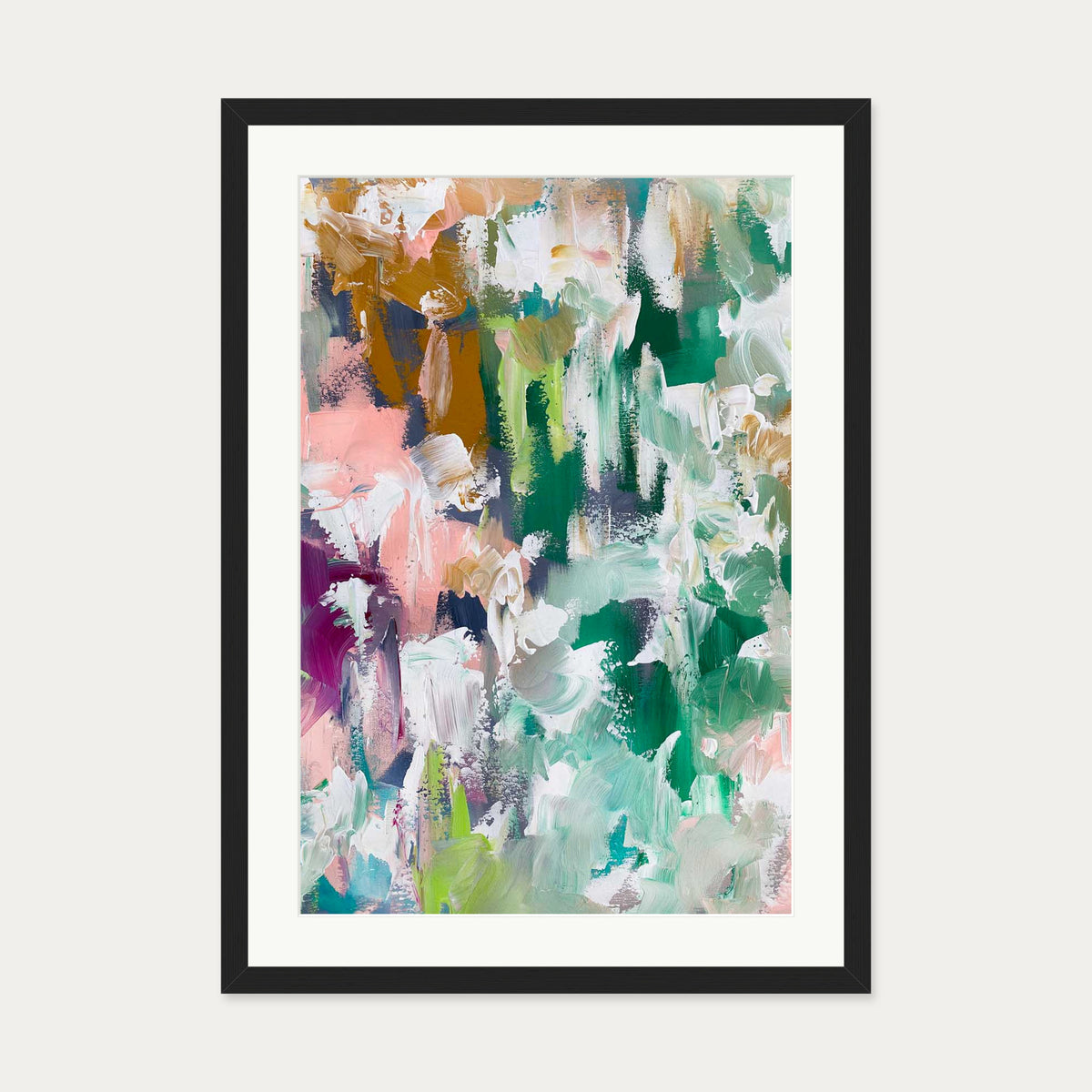 Abstract 486 Art Print — 50 x 70 cm — Black Frame