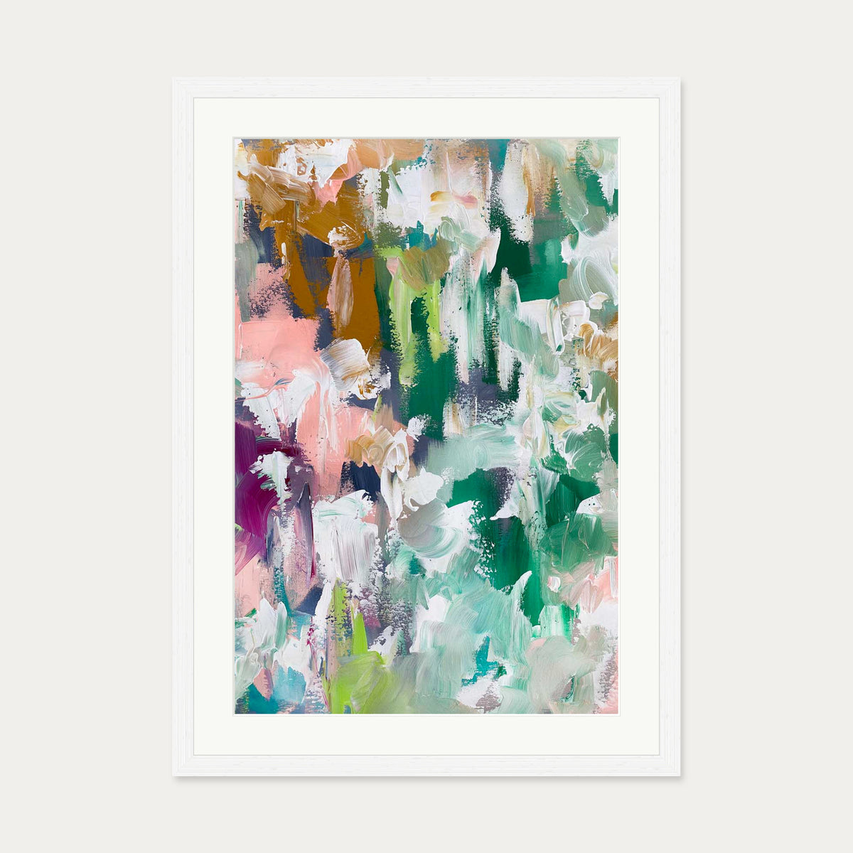 Abstract 486 Art Print — 50 x 70 cm — White Frame