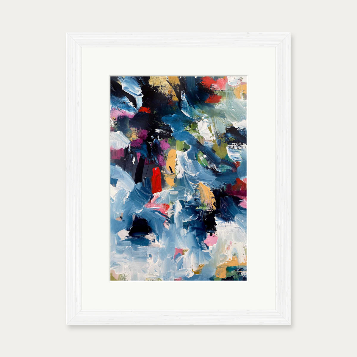 Abstract 487 Art Print — 30 x 40 cm — White Frame