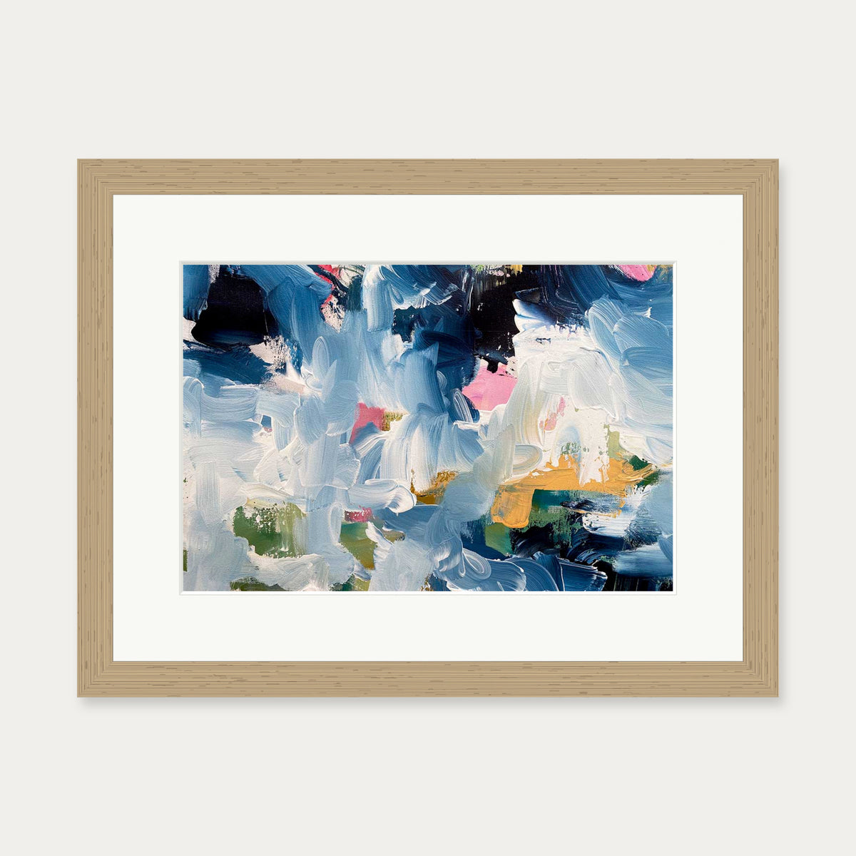 Abstract 489 Art Print — 30 x 40 cm — Oak Frame