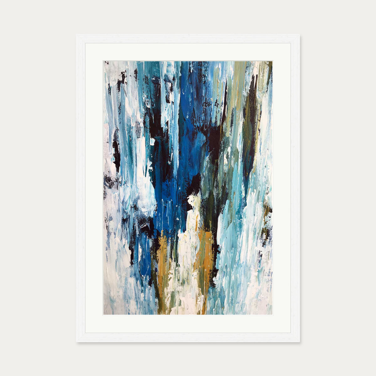 Abstract 49 Art Print — 50 x 70 cm — White Frame