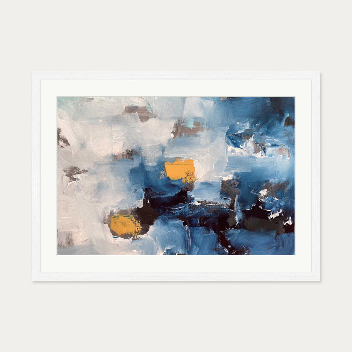Abstract 490 Art Print — 50 x 70 cm — White Frame