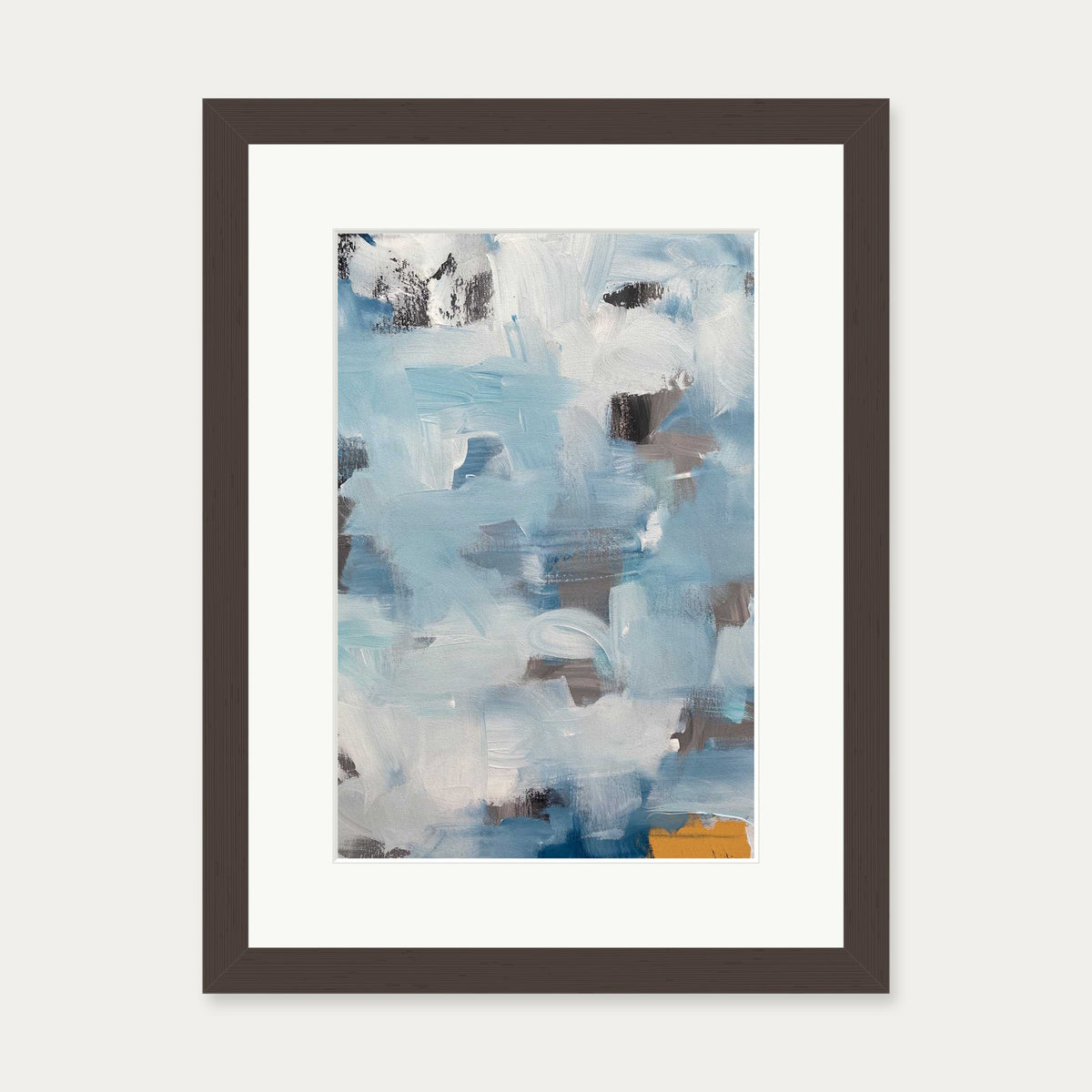 Abstract 491 Art Print — 30 x 40 cm — Brown Frame