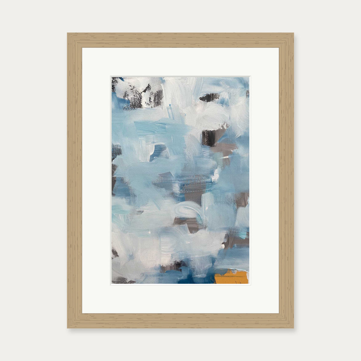 Abstract 491 Art Print — 30 x 40 cm — Oak Frame