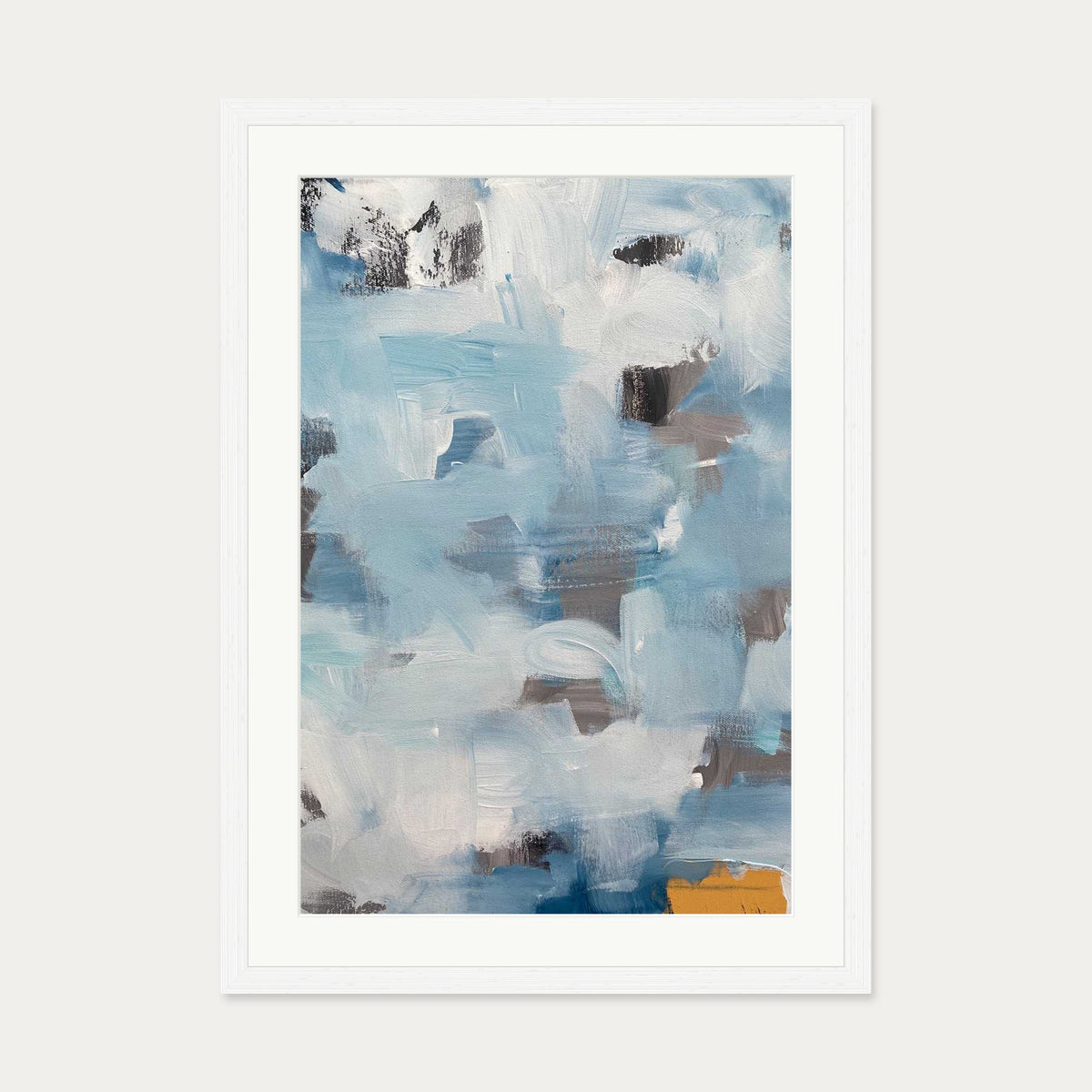 Abstract 491 Art Print — 50 x 70 cm — White Frame