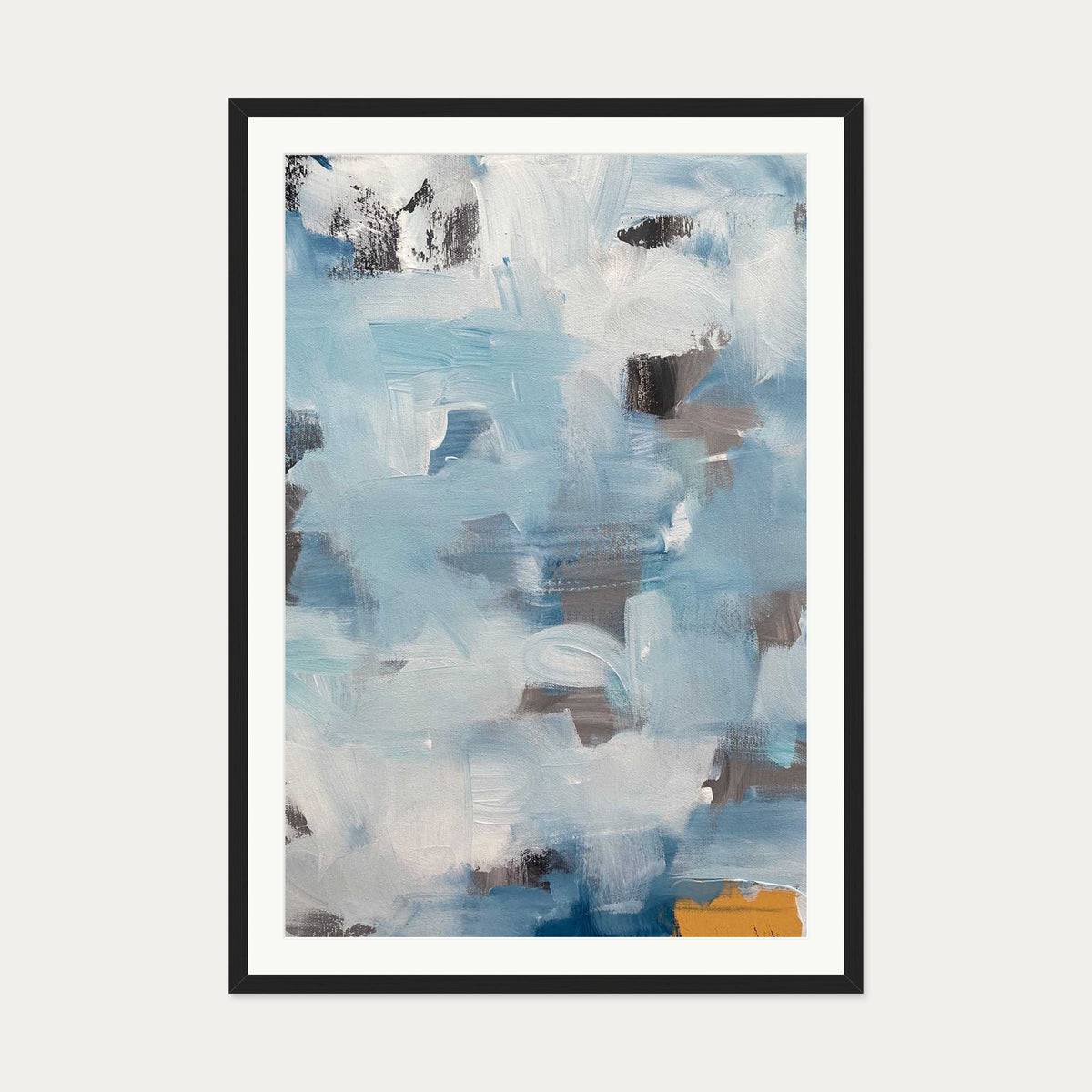Abstract 491 Art Print — 70 x 100 cm — Black Frame