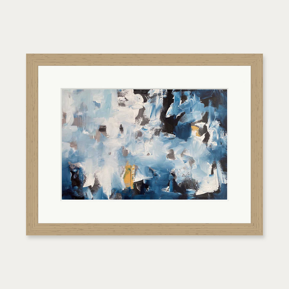 Abstract 492 Art Print — 30 x 40 cm — Oak Frame