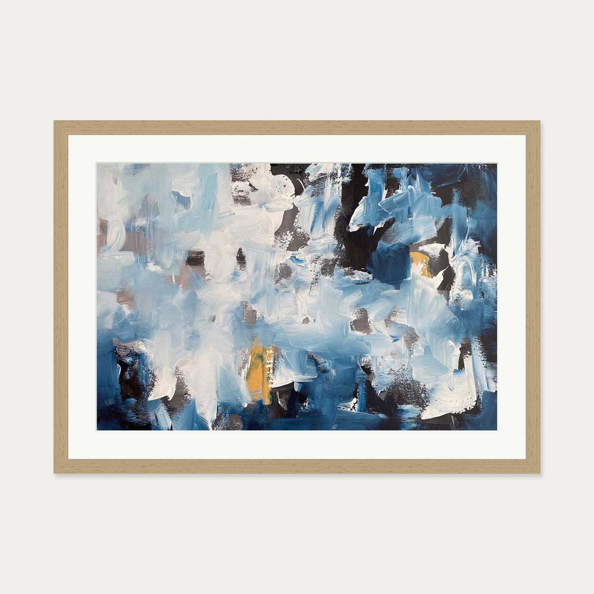 Abstract 492 Art Print — 50 x 70 cm — Oak Frame