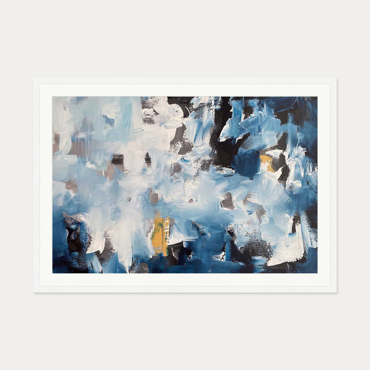 Abstract 492 Art Print — 70 x 100 cm — White Frame