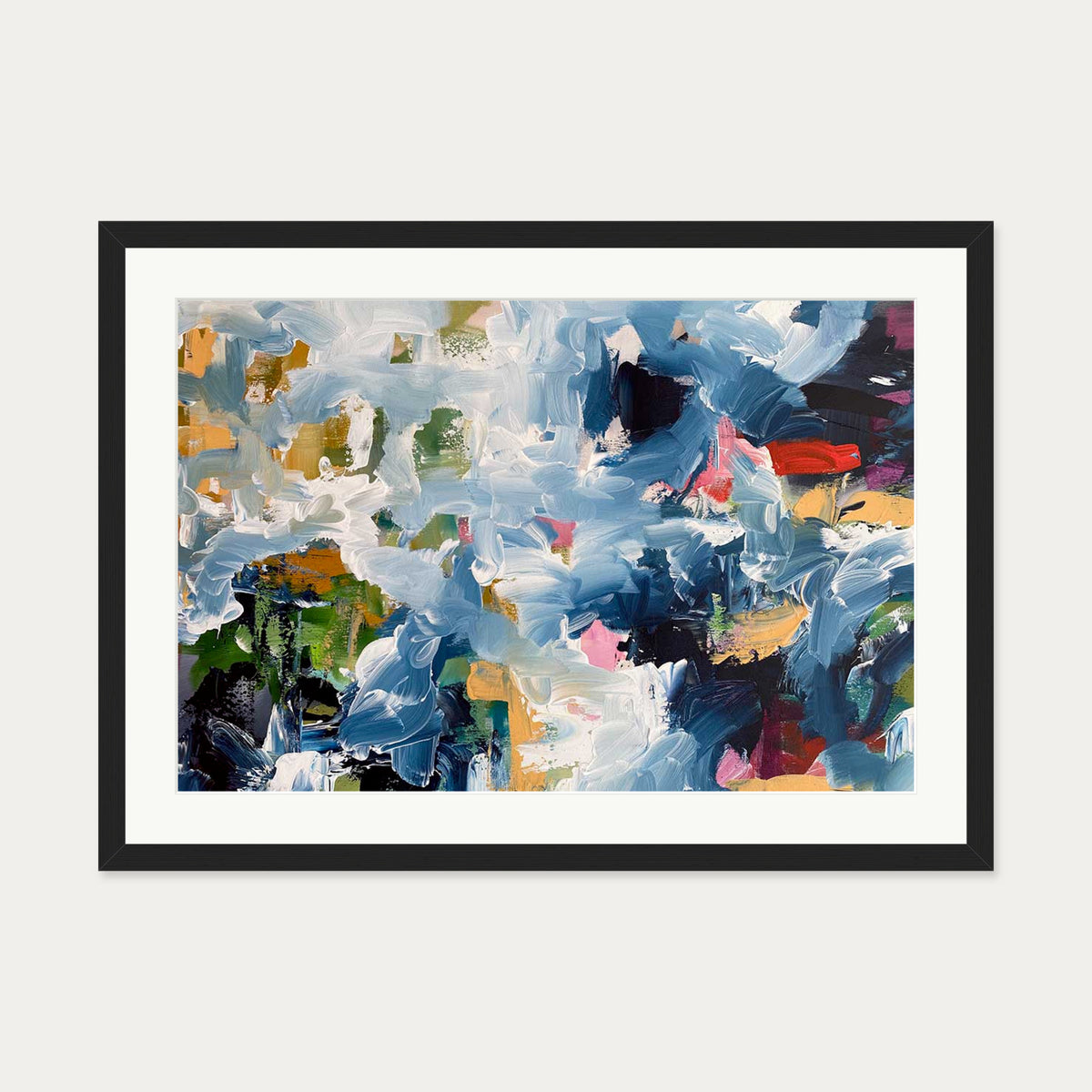 Abstract 493 Art Print — 50 x 70 cm — Black Frame