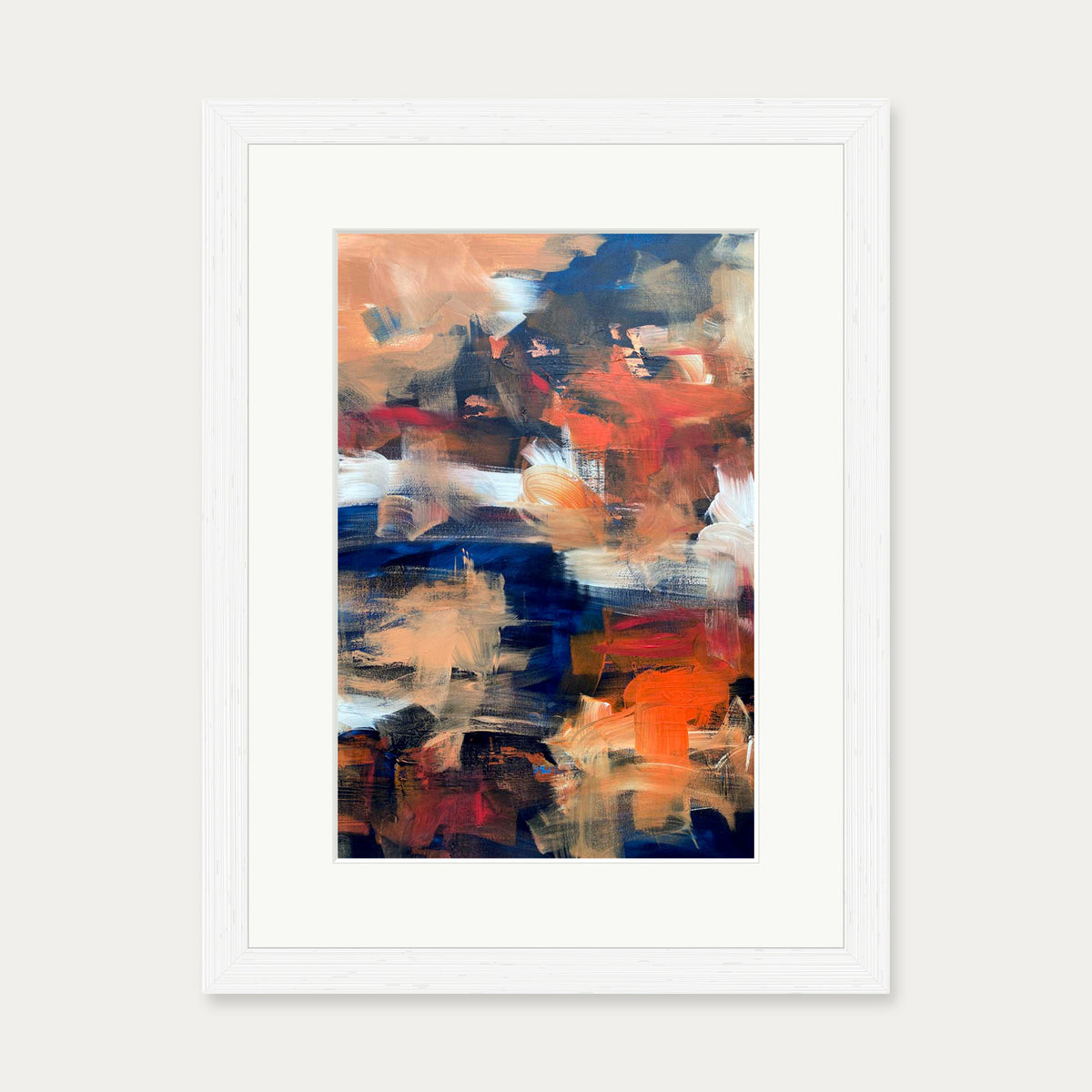 Abstract 495 Art Print — 30 x 40 cm — White Frame