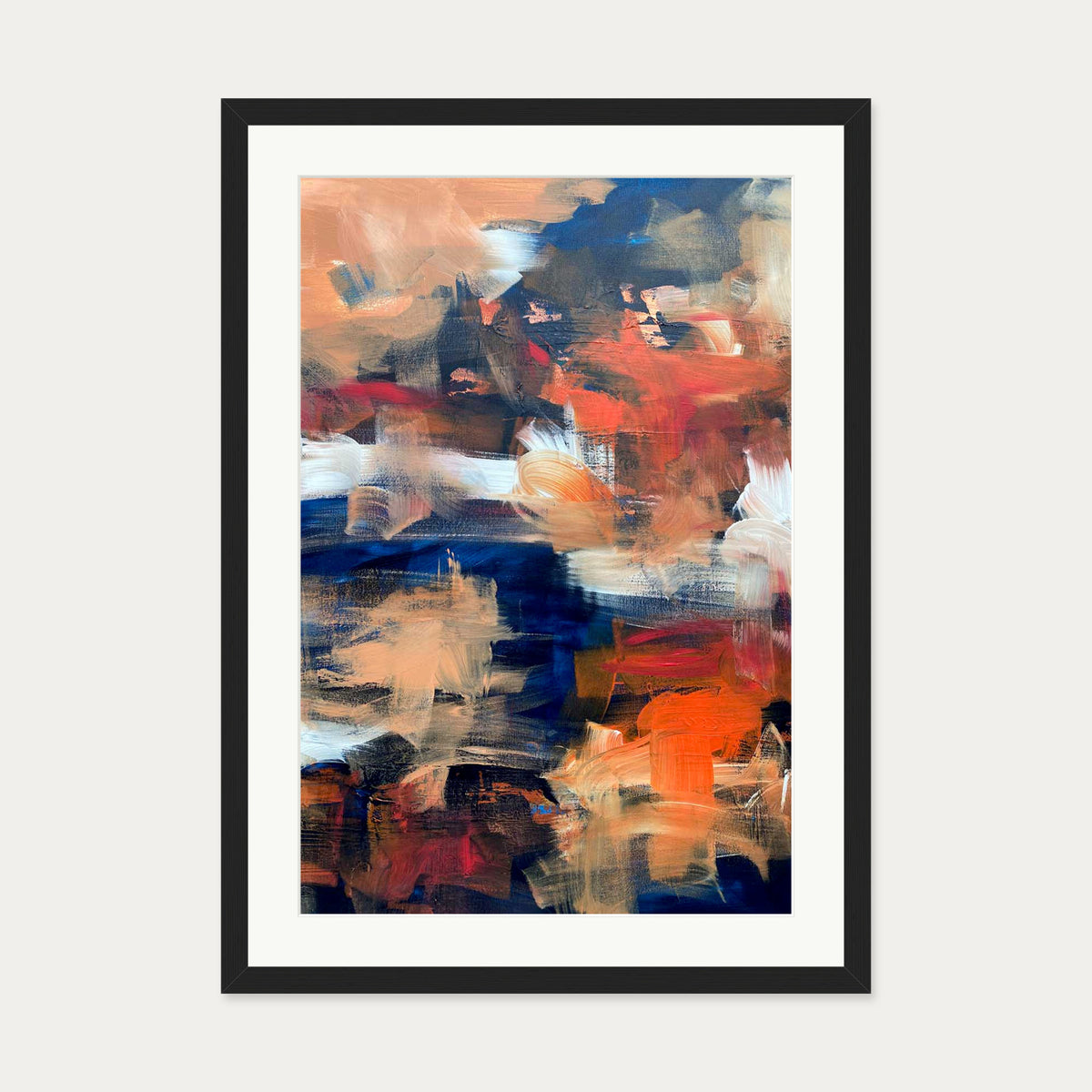 Abstract 495 Art Print — 50 x 70 cm — Black Frame
