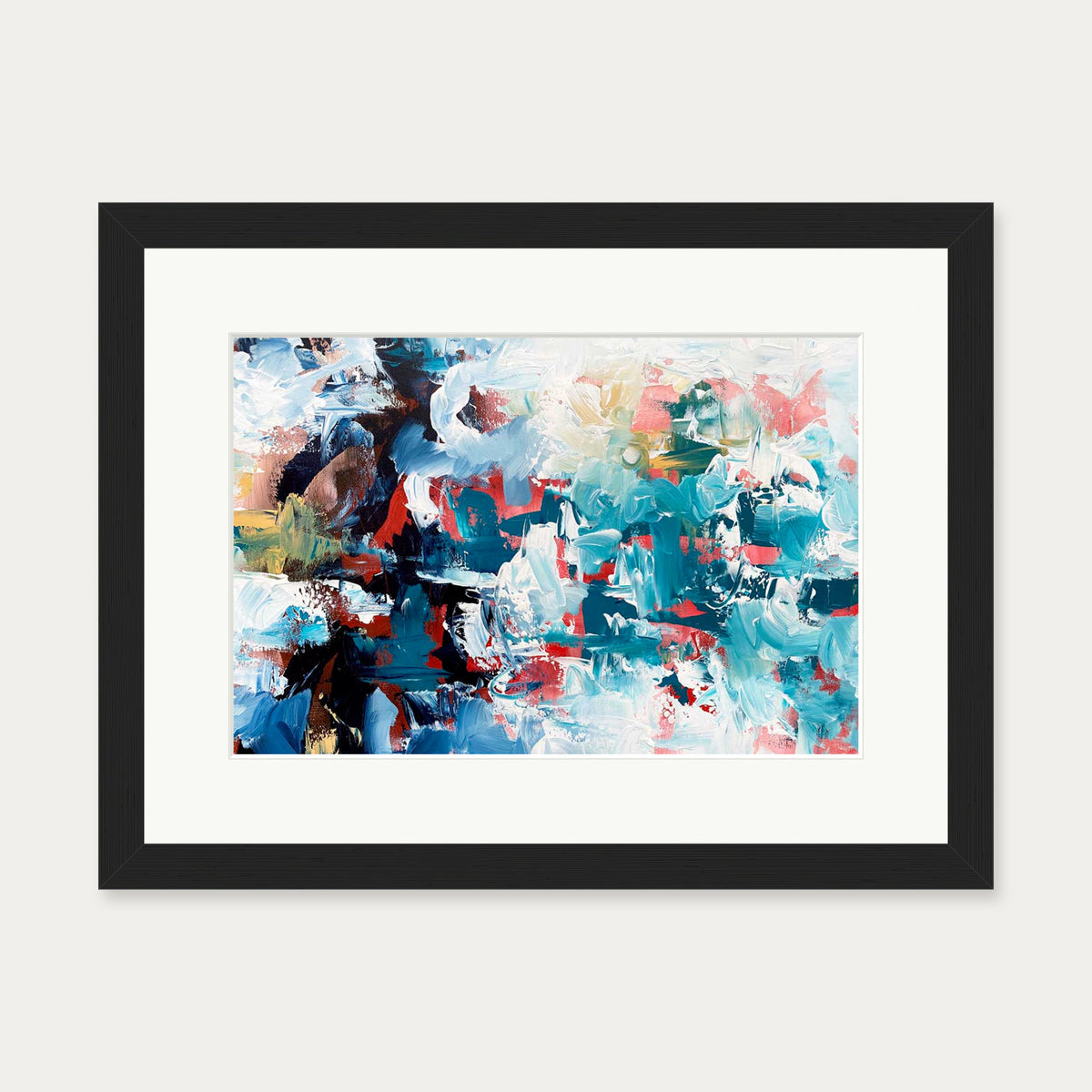 Abstract 498 Art Print — 30 x 40 cm — Black Frame