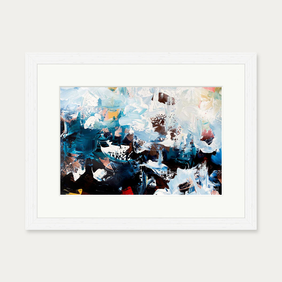 Abstract 499 Art Print — 30 x 40 cm — White Frame