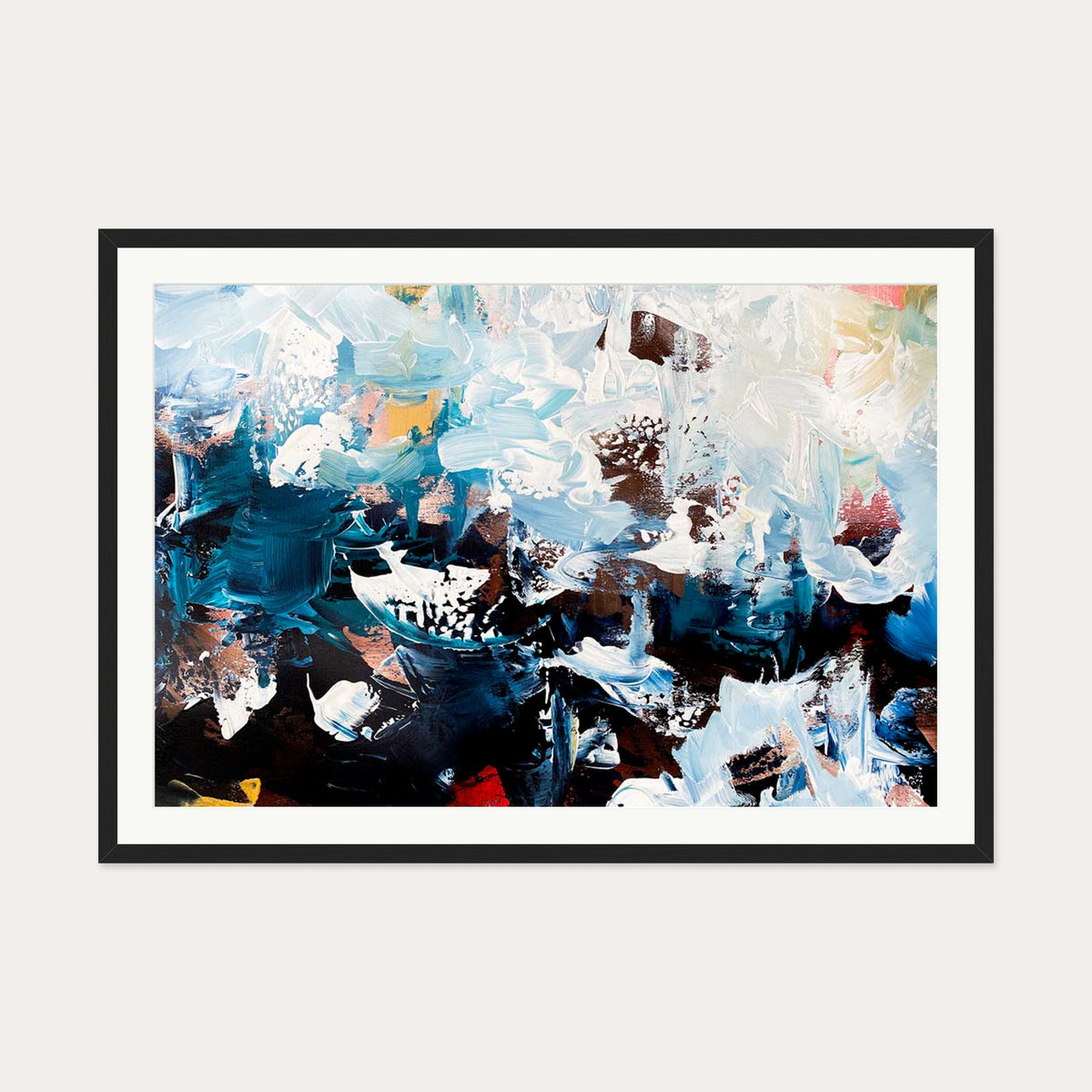 Abstract 499 Art Print — 70 x 100 cm — Black Frame