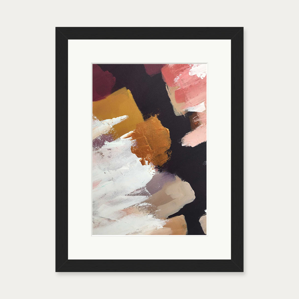 Abstract 50 Art Print — 30 x 40 cm — Black Frame
