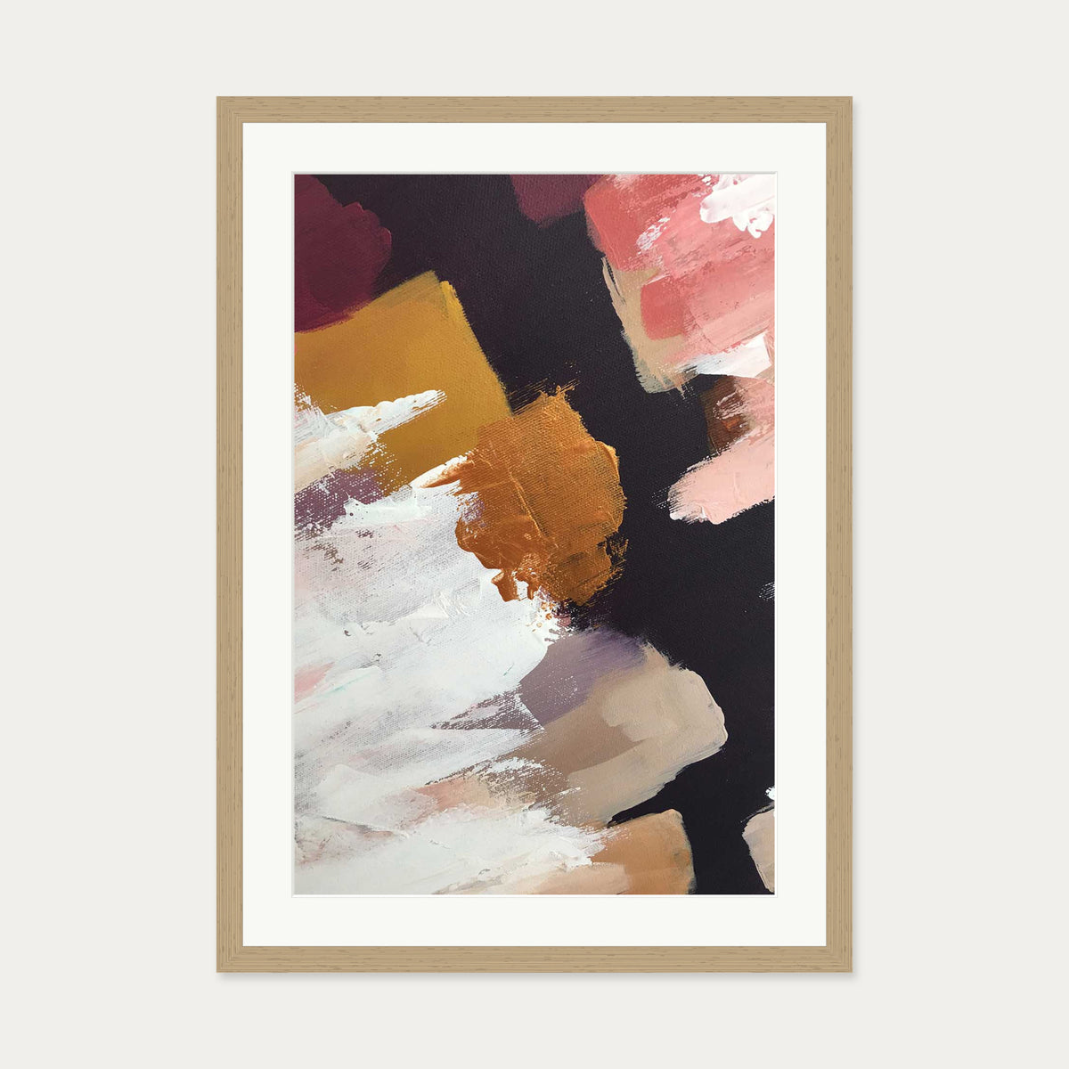 Abstract 50 Art Print — 50 x 70 cm — Oak Frame
