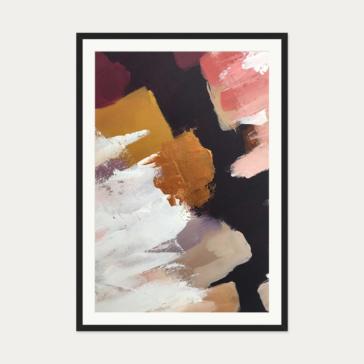Abstract 50 Art Print — 70 x 100 cm — Black Frame